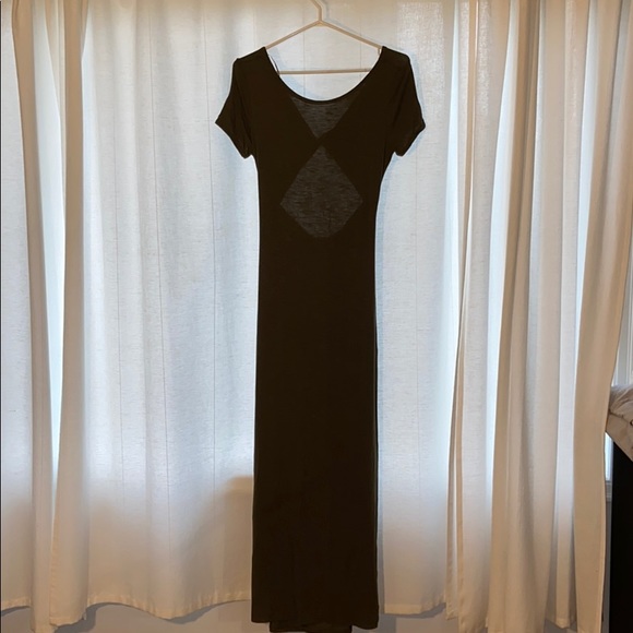 Topshop olive green twist back maxi dress, size 6 - Picture 4 of 5